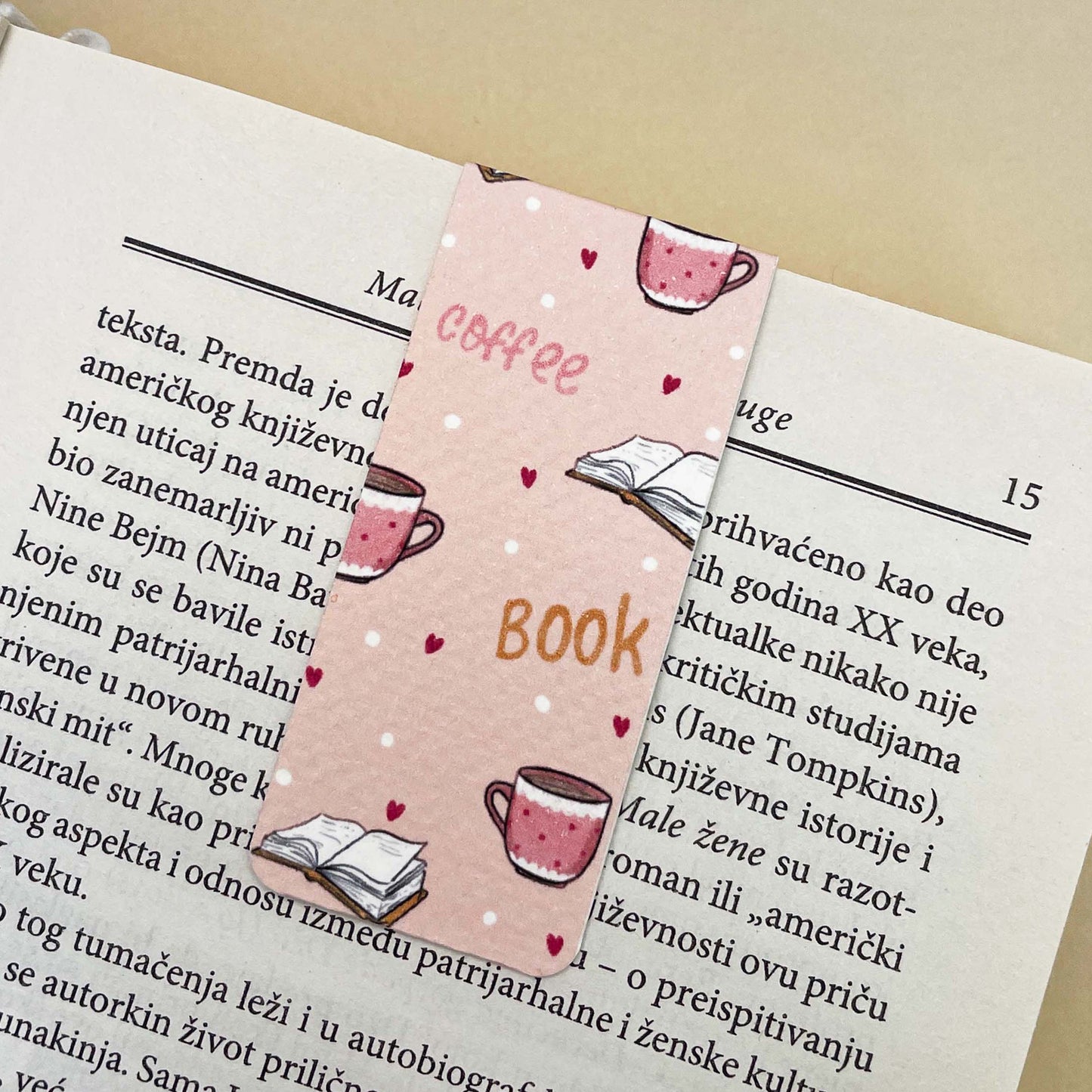 Magnetni Bookmarker - Coffee & Book - Bananica.art