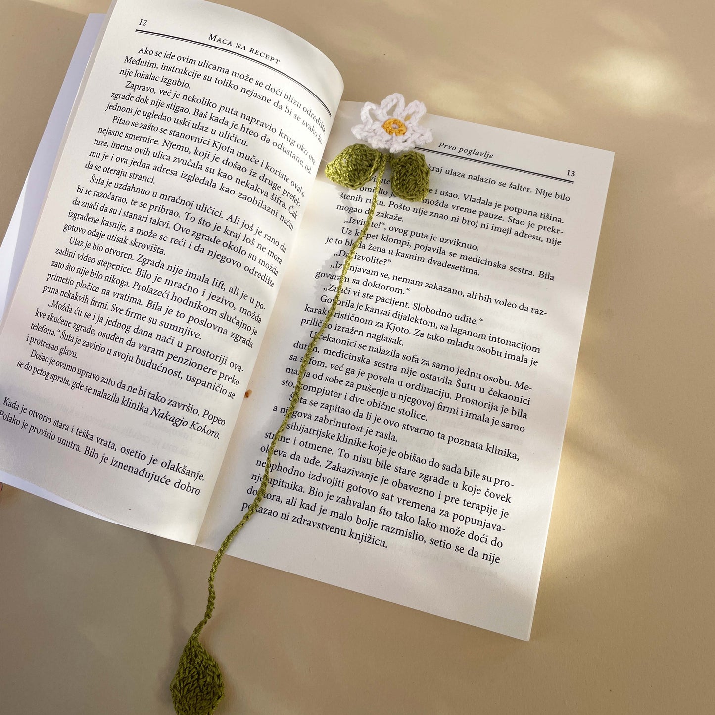 Heklani Bookmarker - Beli cvetić