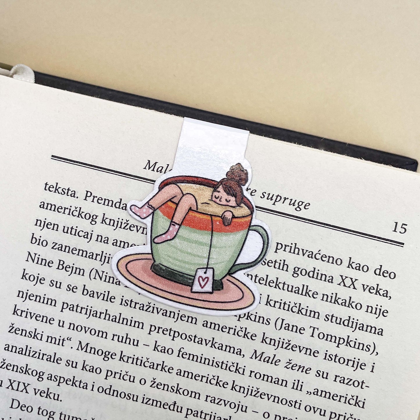 Magnetni Bookmarker - Šoljica čaja - Bananica.art
