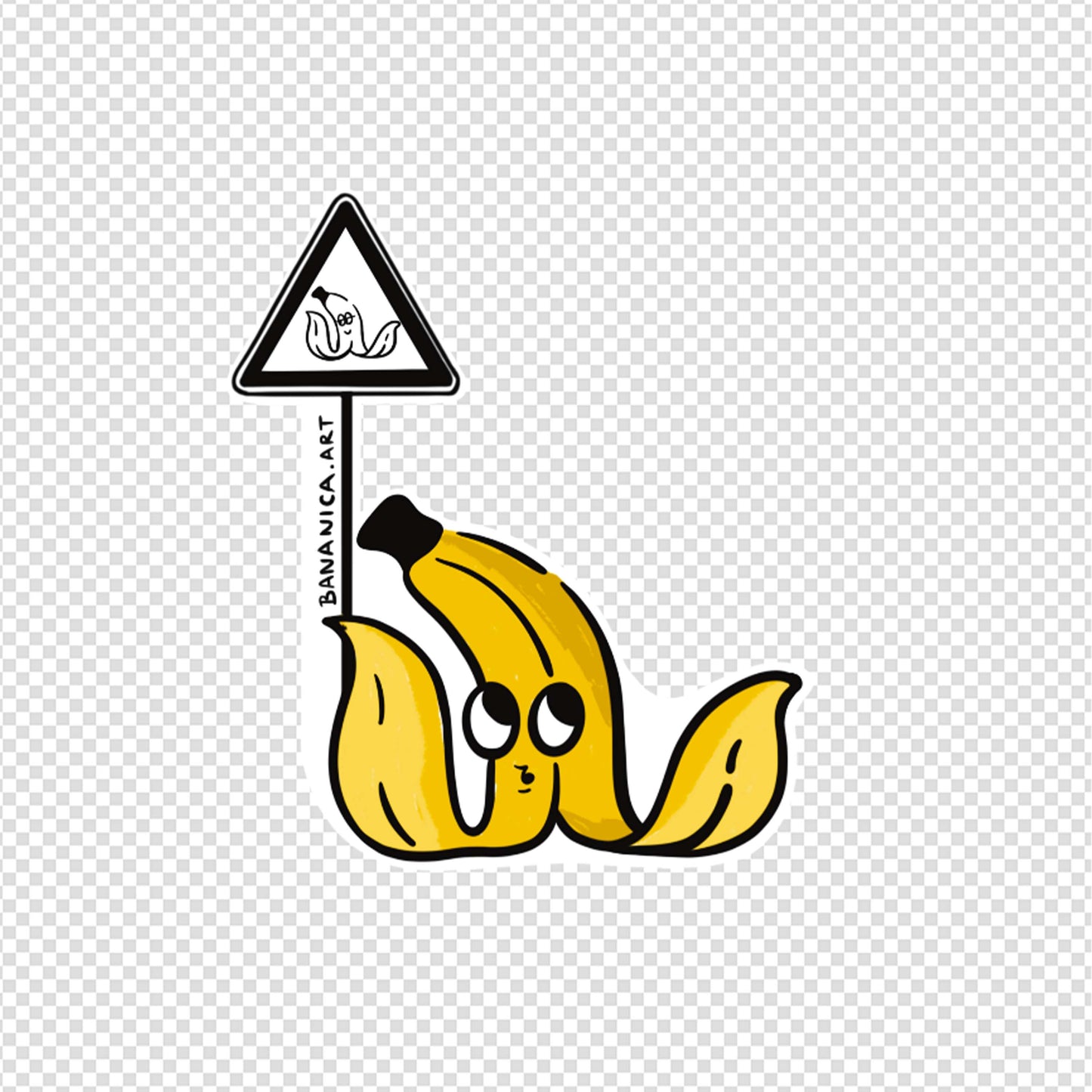 Stiker - Banana na putu - Bananica.art