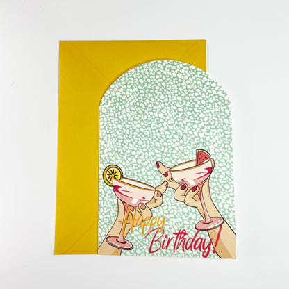 Ilustrovana čestitka - Happy Birthday Cocktails
