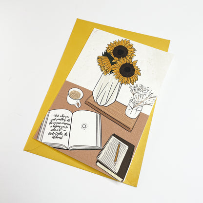 Ilustrovana čestitka - Sunflowers