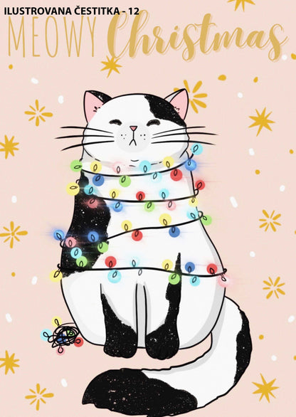 Ilustrovane praznične čestitke sa kovertom - Bananica.art