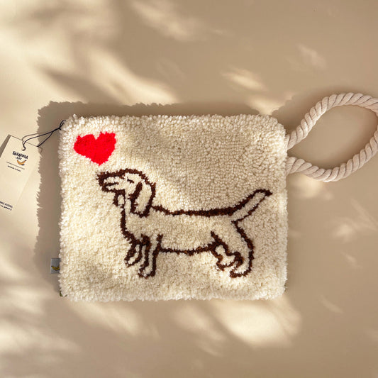 Neseser /Torba  - Jaza - Tufting-  Bananica.art