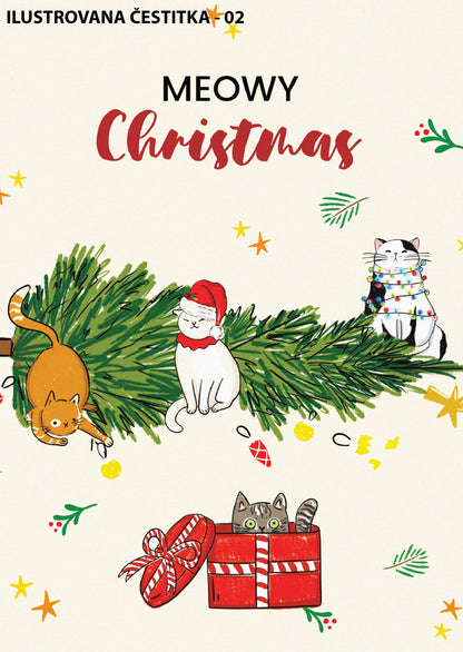 Ilustrovane praznične čestitke sa kovertom - Bananica.art