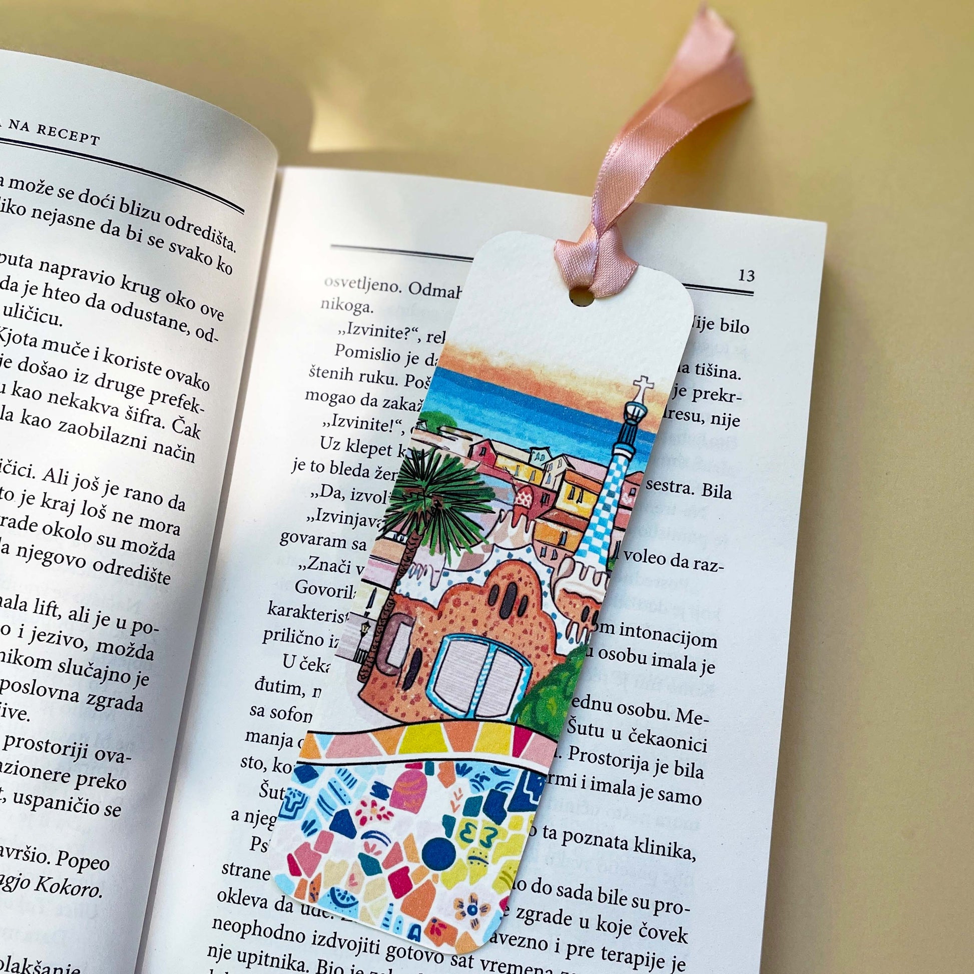 Bookmarker za knjige sa ilustracijom Barselone