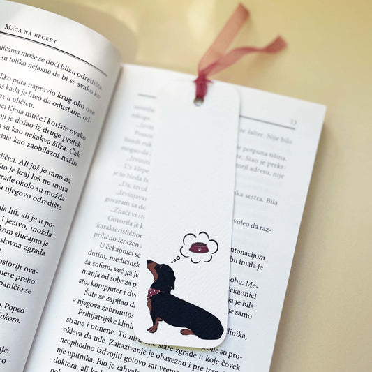 Obeleživač za knjigu sa ilustracijom crnog jazavičara