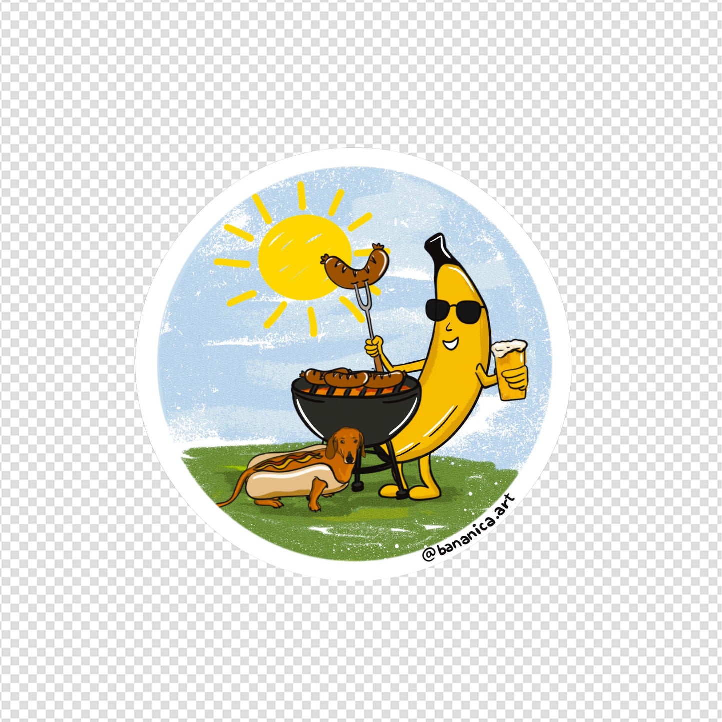 Stiker - Hot dog - Bananica.art