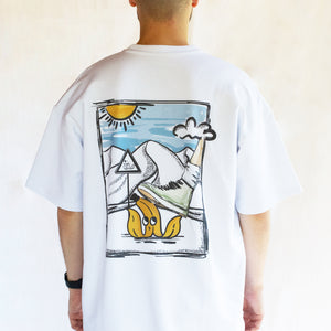 Bananica T-Shirt - Banana on Road - Oversized, Unisex